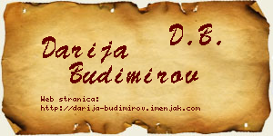 Darija Budimirov vizit kartica